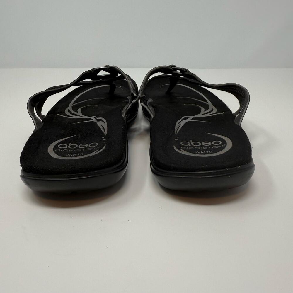 Abeo Black and Silver Sandals with Crystal Embellishments - Picture 7 of 8